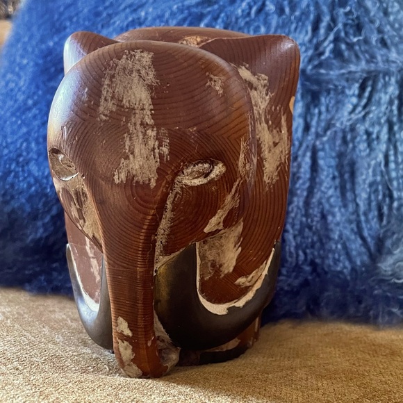 Vintage Boho Carved Wood and Brass
Elephant  beautiful unique piece (best offer) - Picture 4 of 11
